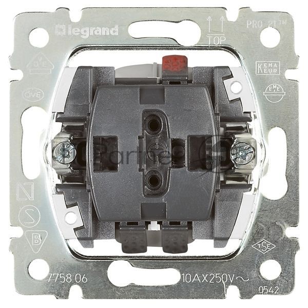 Электроустановочные изделия Legrand Legrand 775807 ПЕРЕКЛЮЧАТЕЛЬ ПРОМЕЖУТОЧНЫЙ - GALEA LIFE - 10 АХ - 250 В~