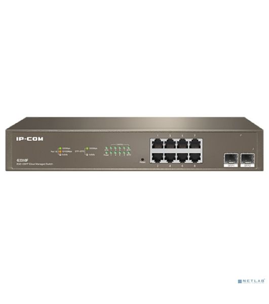 Коммутатор управляемый IP-COM G3310F, настенный, 1000 Мбит/сек, 8 port, SFPx2