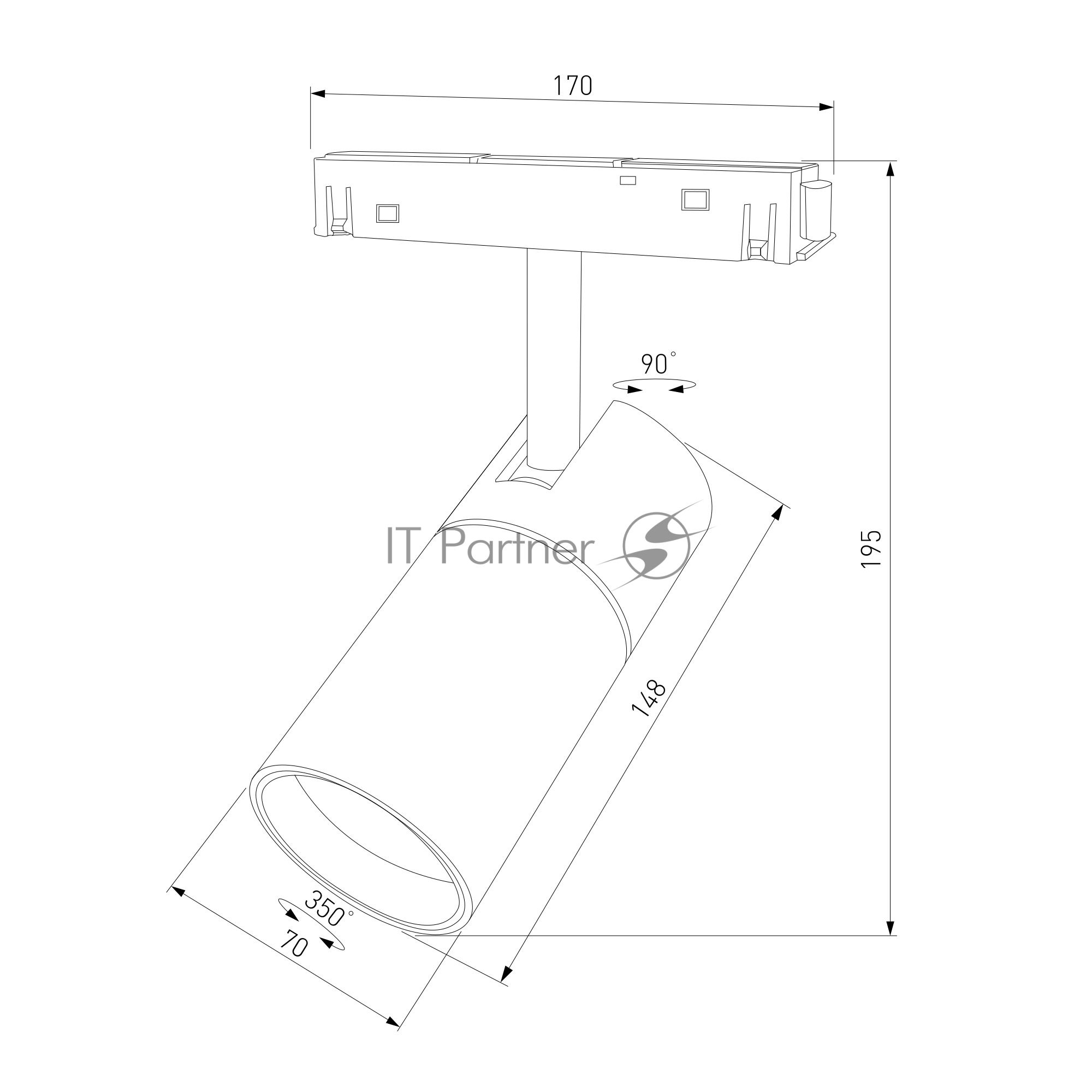 85197/01 Slim Magnetic Умный трековый светильник 20W 2700-6500K Dim R03 (черный)