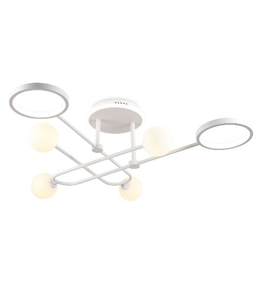 Потолочный светодиодный светильник Ambrella light FL66229/6 WH белый 48W 3000K-6400K+G9/4 880*880*240 (ПДУ ИК)