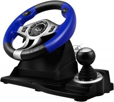 Руль черный SVEN GC-W600 (виброотдача, педали, джойстик, 12 кн., USB) Руль черный SVEN GC-W600 (виброотдача, педали, джойстик, 12 кн., USB)