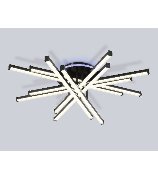 Потолочный светодиодный светильник Ambrella light FL6276 BK 119W черный 3000K-6400K+RGB 800*800*165 (ПДУ ИК)
