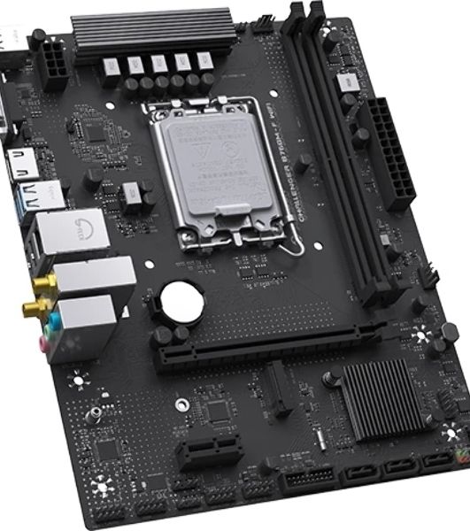 Материнская плата Maxsun Challenger B760M-F WIFI, LGA 1700, Intel B760, 2xDDR4, 3xSATA, 1xM.2, 1xPCIe 4.0 x16, 1xPCIe x1, 1xVGA, 1xHDMI, 1x1Gb LAN, Wi-Fi 5, Bluetooth 4.2, 2xUSB-A 5Gbps, 4xUSB-A 2.0, 3x3.5 мм, 7.1, чёрный, mATX