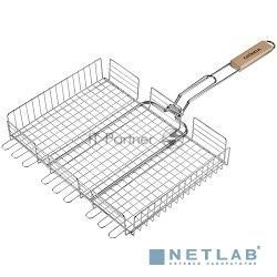 Решетка-гриль GRINDA "BARBECUE", объемная, нержавеющая сталь, 340х260мм [424732]