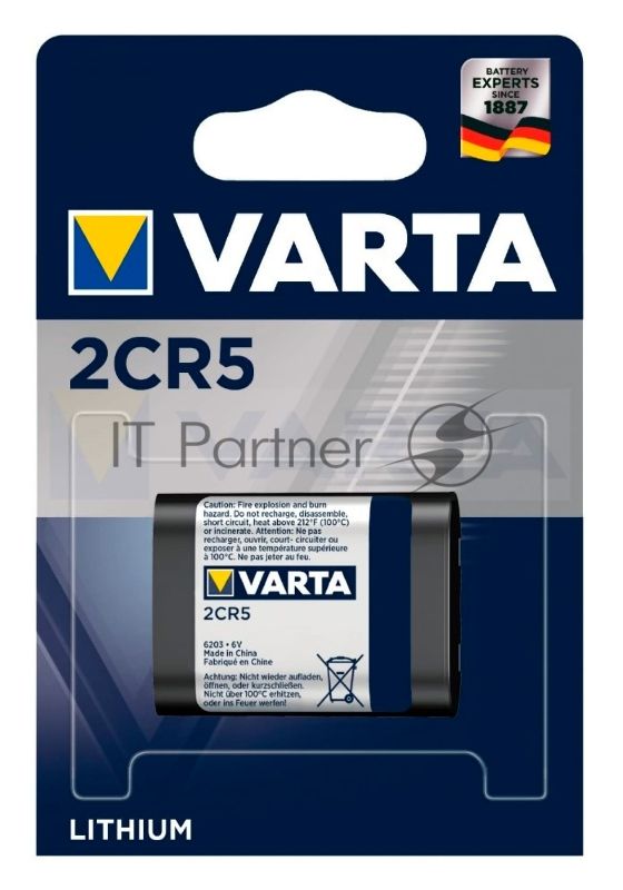 Батарея Varta Lithium 2CR5 (1шт) блистер