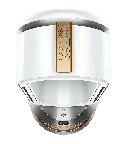Очиститель-увлажнитель воздуха Dyson PH05 545007-01 белый/золотистый, 40 м², 5 л, HEPA H13, угольный фильтр, SCO-катализатор, УФ-стерилизация воды, управление со смартфона, датчики качества воздуха, 6 режимов работы