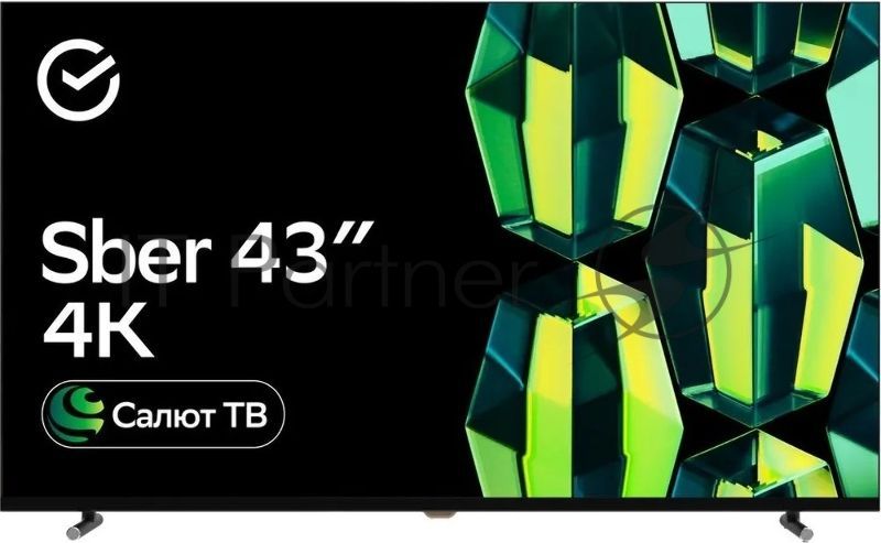 Телевизор Sber 43" 43U4124 черный LED 4K UHD 60Hz Салют ТВ