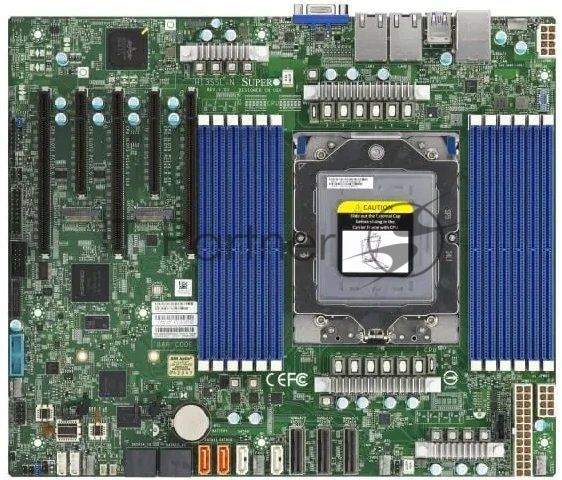 Материнская плата Supermicro H13SSL-N, SP5, SoC, 12xDDR5, 8xSATA, 2xM.2, 3xPCIe 5.0 x16, 2xPCIe 5.0 x8, 1xD-Sub, 2x 1Gb LAN, 4xUSB 3.0, 0x3.5 мм, ATX