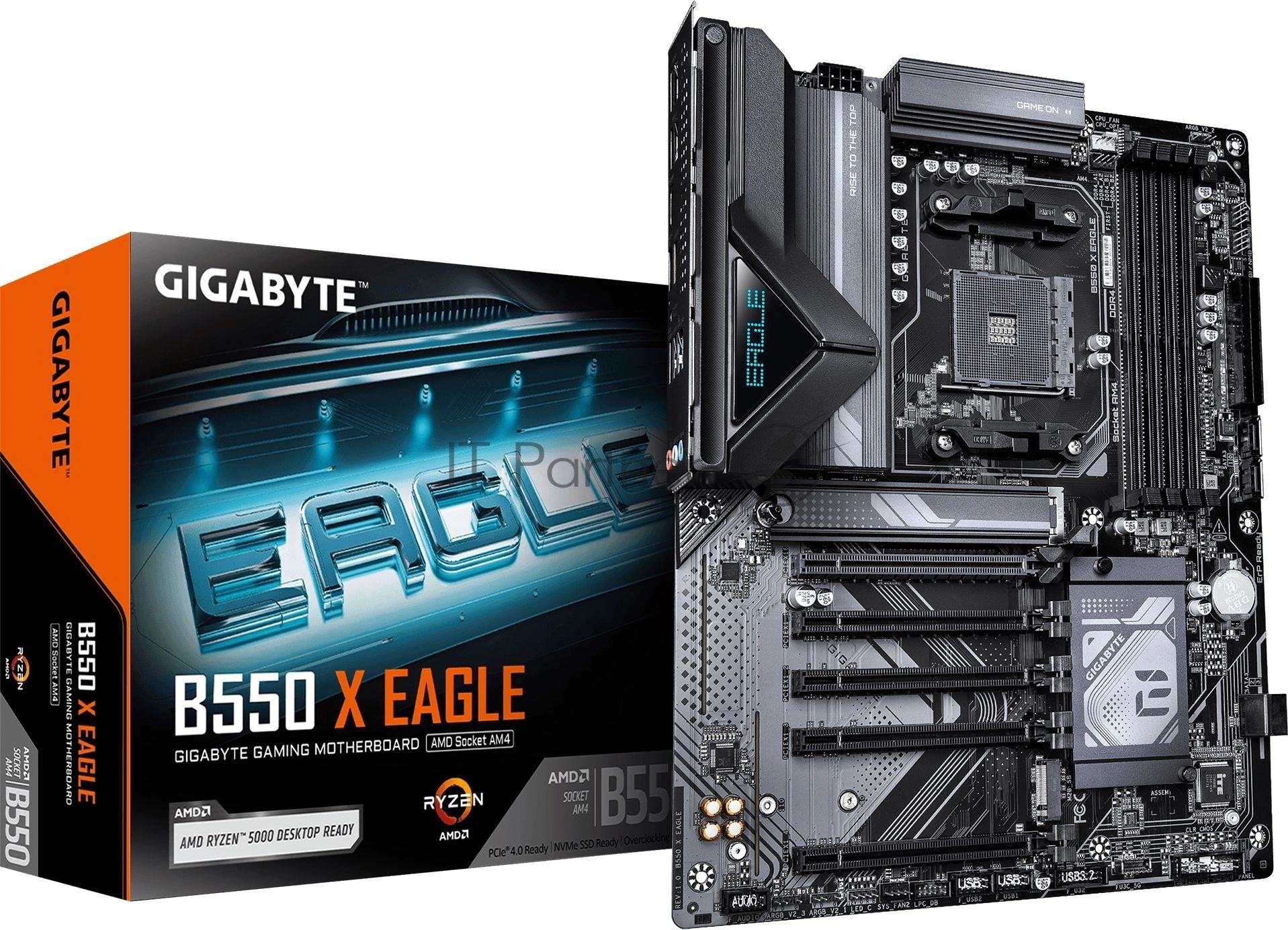 Материнская плата Gigabyte B550 X EAGLE, AM4, AMD B550, 4xDDR4, 4xSATA, 2xM.2, 5xPCIe x16 (1x4.0, 4x3.0), 1xHDMI, 1x 2.5Gb LAN, 4xUSB 2.0, 3xUSB 3.2 Gen 1, 1xUSB 3.2 Gen 2, 1xUSB Type-C, 3x3.5 мм, 7.1, ATX