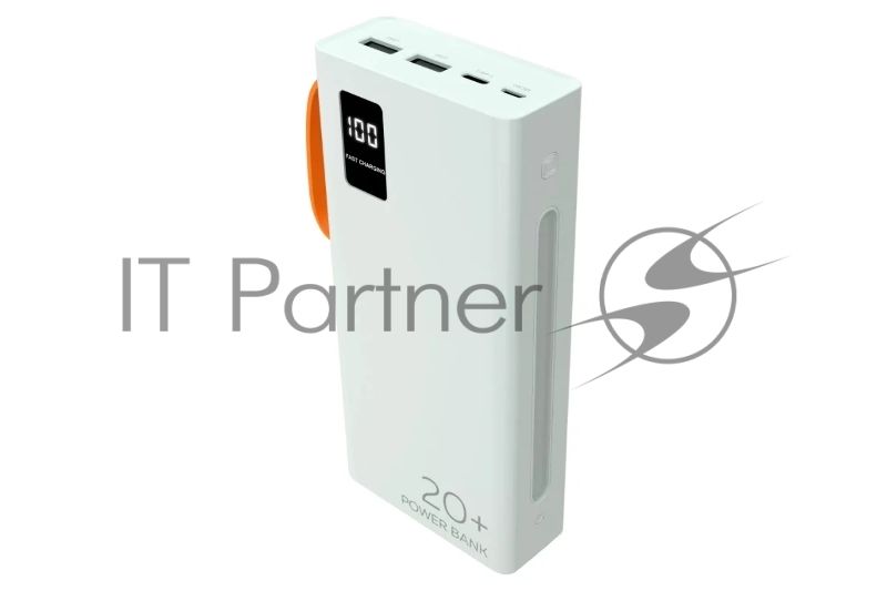 Портативный аккумулятор More choice (4620202550552) PB22-20 с кабелем 2USB 2.1A - 20000mAh белый