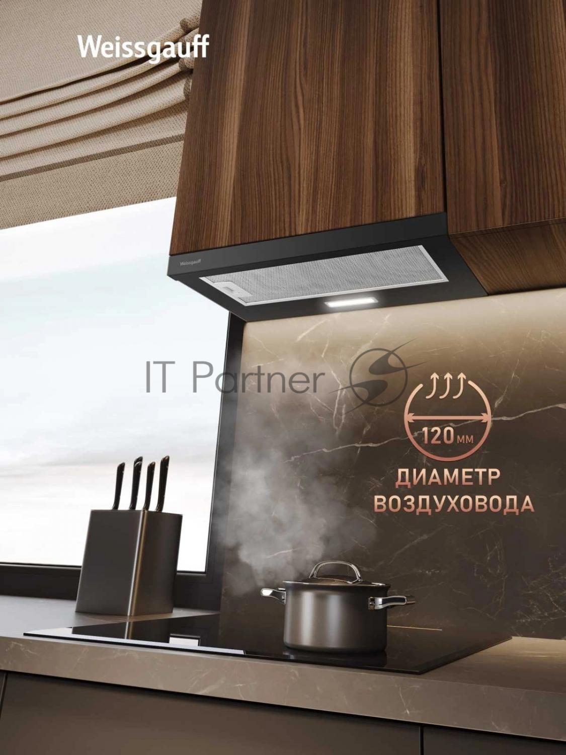 Вытяжка Weissgauff TEL 600 2M Black Glass