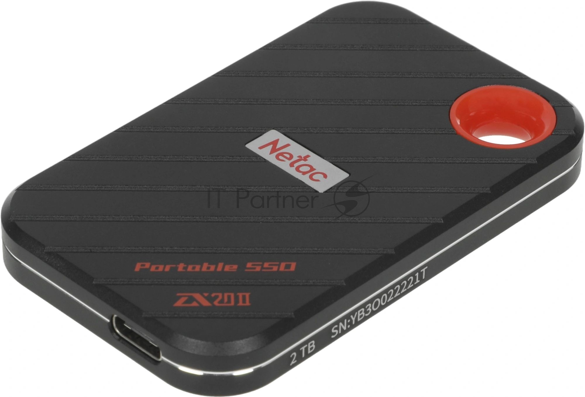 Внешний SSD Netac ZX20 II, 2TB, USB 3.2 Gen 2 Type-C, R/W 2000/1800, черный