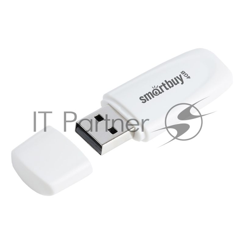 Флешка USB Smartbuy R/W Scout White (SB004Gb2SCW), 4Gb, USB 2.0, R/W 10/7, белый