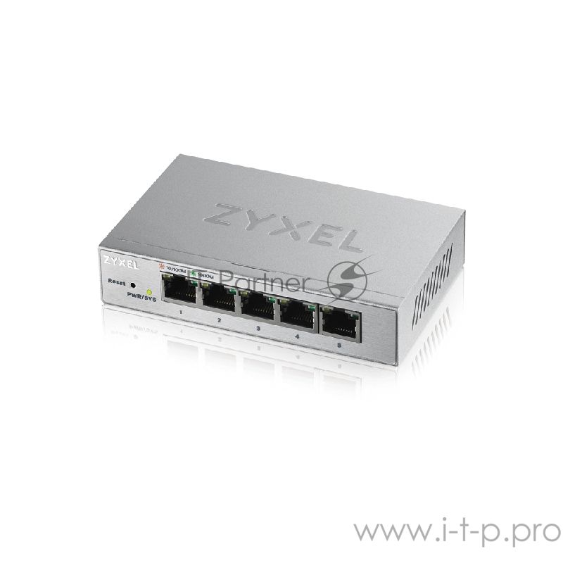 Коммутатор ZYXEL GS1200-5 Smart 5-port GbE Web Managed Switch, VLAN, IGMP, QoS, Link Aggregation