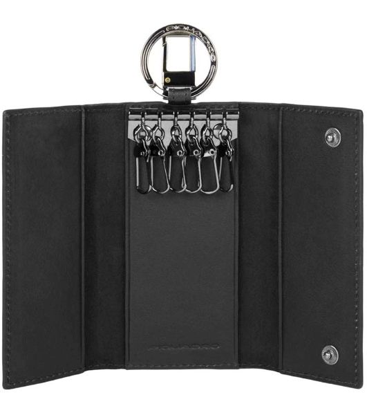 Ключница Piquadro Black Square PC1397B3/N черный натур.кожа
