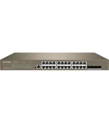 Коммутатор управляемый PoE IP-COM G5328XP-24-410W L3, 26 портов, 24x1 Гбит/с, SFP+ 4x10 Гбит/с