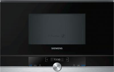 Микроволновая печь встраиваемая Siemens BF634LGS1 черный, 21 л, 900 Вт, переключатели - поворотный механизм/сенсор