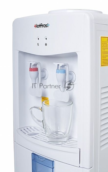 Кулер для воды Hotfrost V118E, верхняя загрузка, нагрев 90 °С, охлаждение 15 °С, белый