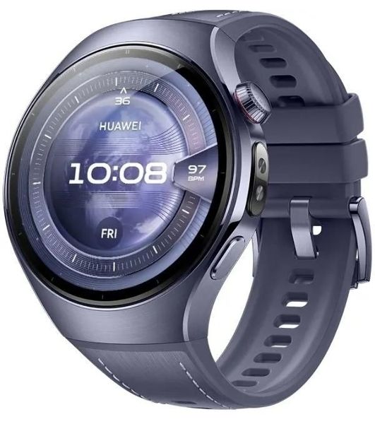 Умные часы Huawei Watch 5 Rates-L39L, 1.5" LTPO AMOLED, Wi-Fi, Bluetooth, NFC, IP69, серый / пурпурный