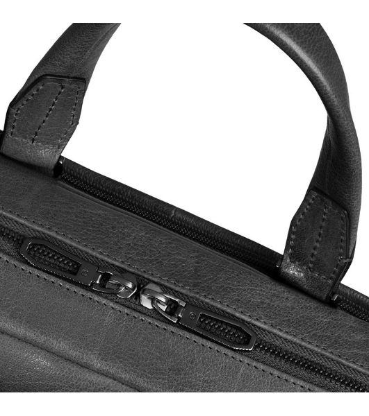 Деловая сумка мужская Piquadro Solm CA7025S141/N с отделением для ноутбука 14" черная натур.кожа