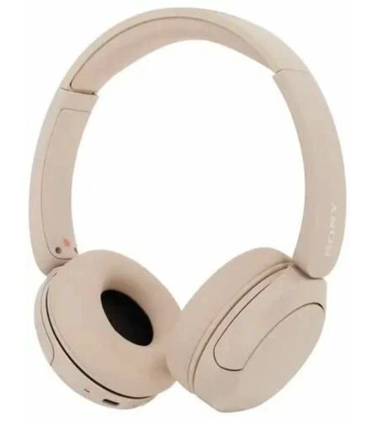 Беспроводные наушники Sony WH-CH520 бежевый, накладные, Bluetooth, быстрая зарядка, до 50 ч