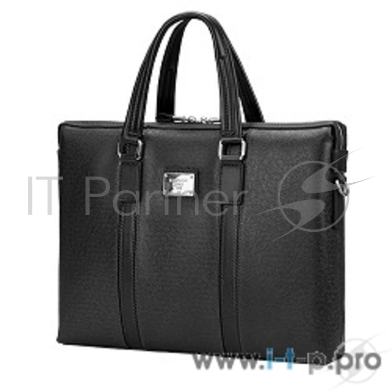 Сумка для ноутбука Сумка Continent CM-142 Black полиэстр/эко кожа, черная 15.6"
