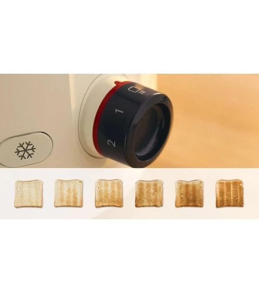 Тостер Bosch TAT2M127 бежевый, 950 Вт, 2 слота