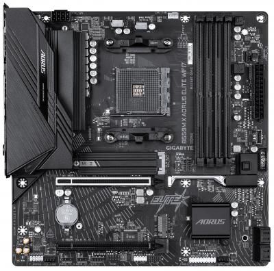 Материнская плата Gigabyte B550M X AORUS ELITE WIFI7, AM4, AMD B550, 4xDDR4, 4xSATA, 2xM.2, 1xPCIe 4.0 x16, 1xPCIe 3.0 x4, 1xHDMI, 1xDisplayPort, 1x 2.5Gb LAN, 4xUSB 3.2 Gen 1, 1xUSB Type-C, 2xUSB 2.0, 3x3.5 мм, 7.1, microATX
