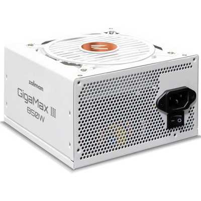 Блок питания Zalman GigaMax III 850W, 850Вт, 80+ Bronze, 120мм, модульный, белый