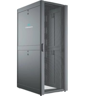 Шкаф серверный C3 Solutions (C3.RF2401) напольный 24U 600x1050 мм пер. дв. перфор. 2 бок. пан. направл. под закл. гайки 1500 кг черный 1182 мм металл