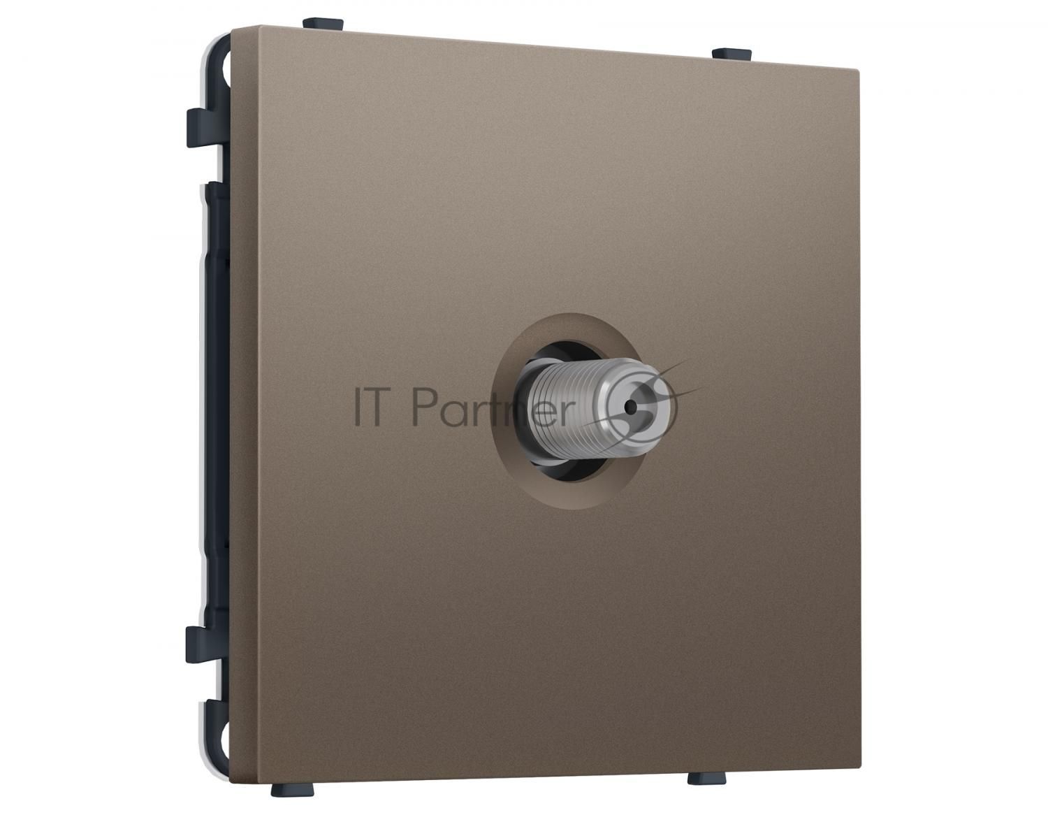 Комплект механизма TV розетки SAT SIGMA Темная бронза матовый 5-2400MHz 3.5dB QUANT PRO (SP6430, PR215)