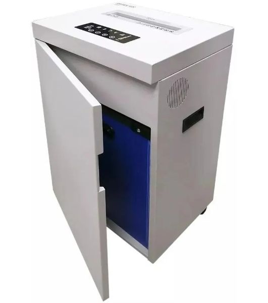 Шредер Office Kit S500 0,8x2 белый (секр.P-7) фрагменты 7лист. 50лтр. скобы пл.карты CD