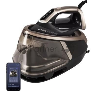 Парогенератор Polaris PSS 8010K X-Steam PRO черный/золотистый, 3000 Вт, 200 г/мин, 800 г/мин, 2000 мл