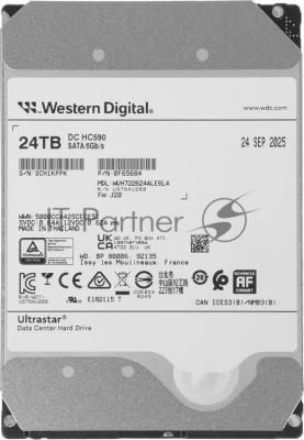 Жесткий диск HDD WD Ultrastar DC HC590 24Tb 7200rpm SATA-III 512Mb 3.5"