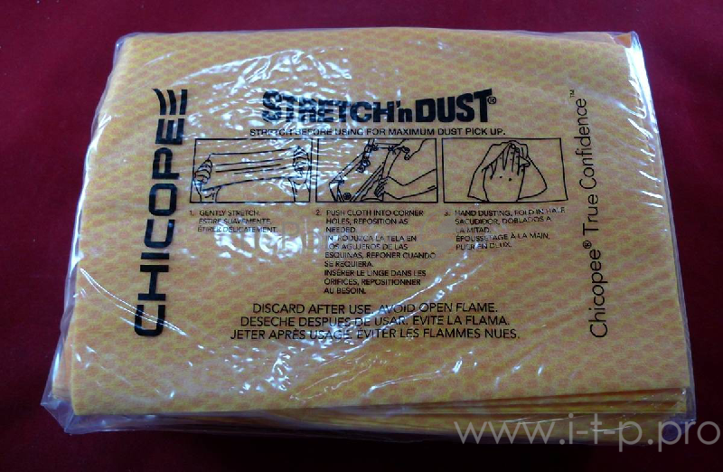 Салфетки для сбора и удаления тонера Stretch'n Dust Wipes (Katun/Chicopee) пак/40шт