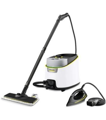 Пароочиститель Karcher SC 4 Deluxe Iron EasyFix белый, напольный, 2200 Вт, 60 г/мин, 1300 мл