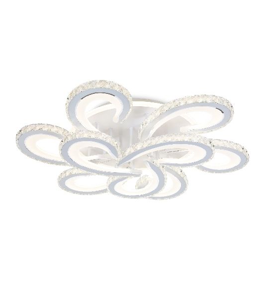 Потолочный светодиодный светильник Ambrella light FA1704/6+3 WH/CH белый/хром 255W 3000K-6400K 610*610*130 (ПДУ РАДИО 2.4G)