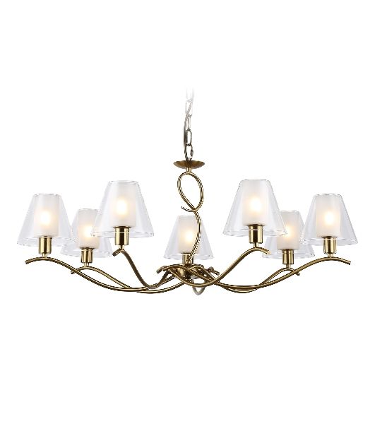 Люстра Ambrella light LH57093/7 BS/FR латунь/белый матовый E14/7 max 40W D840*790