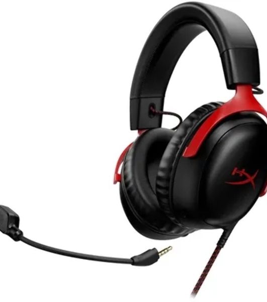 Гарнитура HyperX Cloud III чёрный-красный, проводная, 3.5 мм