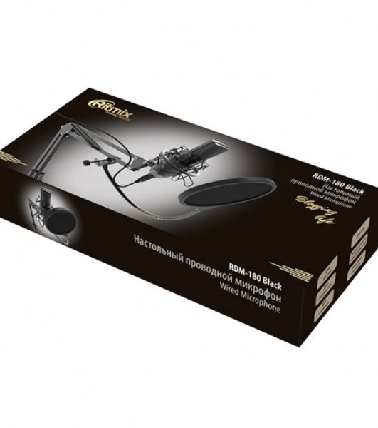 Микрофон Ritmix RDM-180 черный