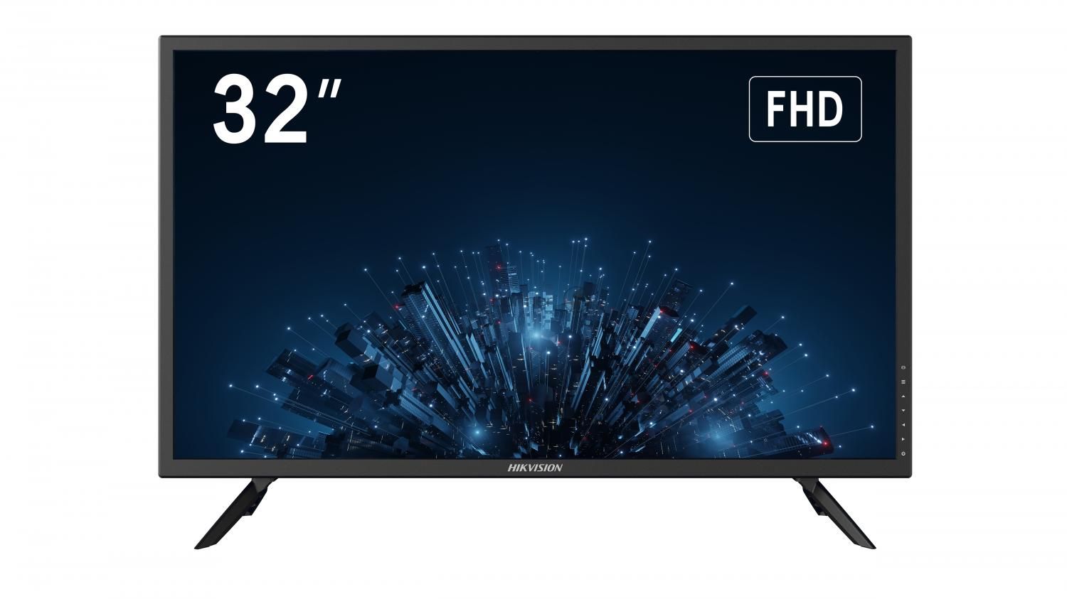 Монитор 32" Hikvision DS-D5032F3-1V0S VA 1920x1080, 75 Гц, 8 мс, 16:9, 300 кд/м², VGA, HDMI 1.4, 3.5 Jack, динамики (2x10 Вт), черный
