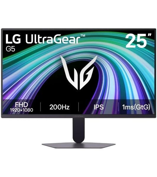 Монитор 25" LG UltraGear 25G523B-B IPS 1920x1080, 200 Гц, 1 мс, 16:9, HDR10, 300 кд/м², DisplayPort, HDMI 2.0 (x2), Flicker Free, Low Blue Light, черный