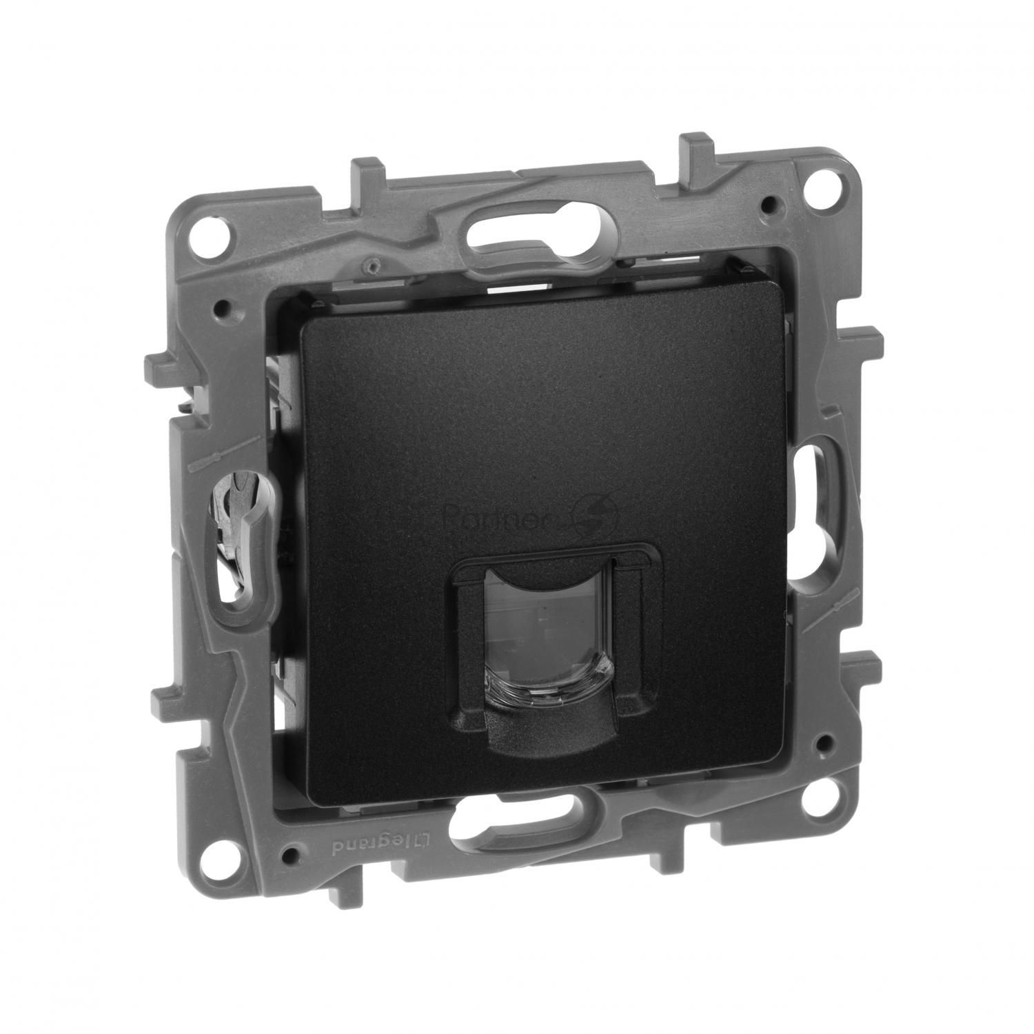 Розетка Legrand ETIKA RJ45 6 UTP антрацит 672653