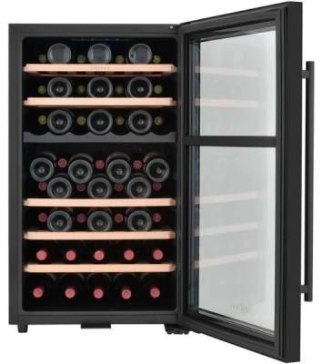 Винный шкаф ZÜGEL ZCWF521DB черный, 127 л, 2 отсека, 52 бут., класс A+ Винный шкаф ZÜGEL ZCWF521DB черный, 127 л, 2 отсека, 52 бут., класс A+