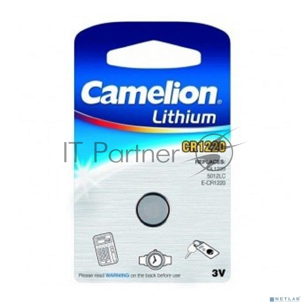 Батарейка литиевая Camelion CR1220 BL-1 (CR1220-BP1, 3V)