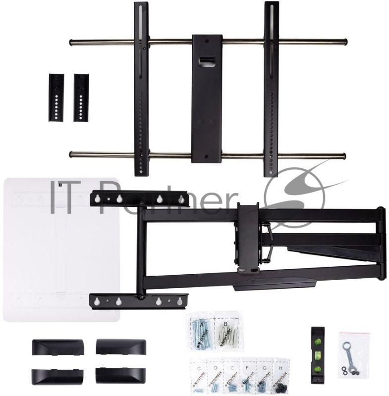 Кронштейн для телевизора Kromax ATLANTIS-120 черный 1 шт/уп. 40"-100", max 121 кг. 4 ст св., нак. +3° -12°, пов. 180°, 84-1239 мм., max VESA 800x600мм