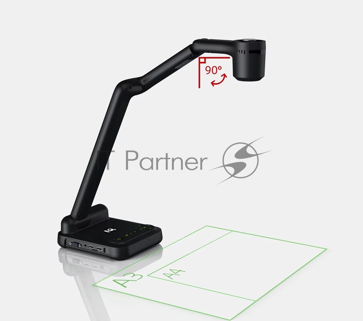 Документ-камера IQBoard [IQView E4521] 8 мегапикселей (разрешение 3840x2160), 10 digital zoom, интерфейсы: HDMI, VGA, USB 2.0, встроенное программное обеспечение без установки на ПК