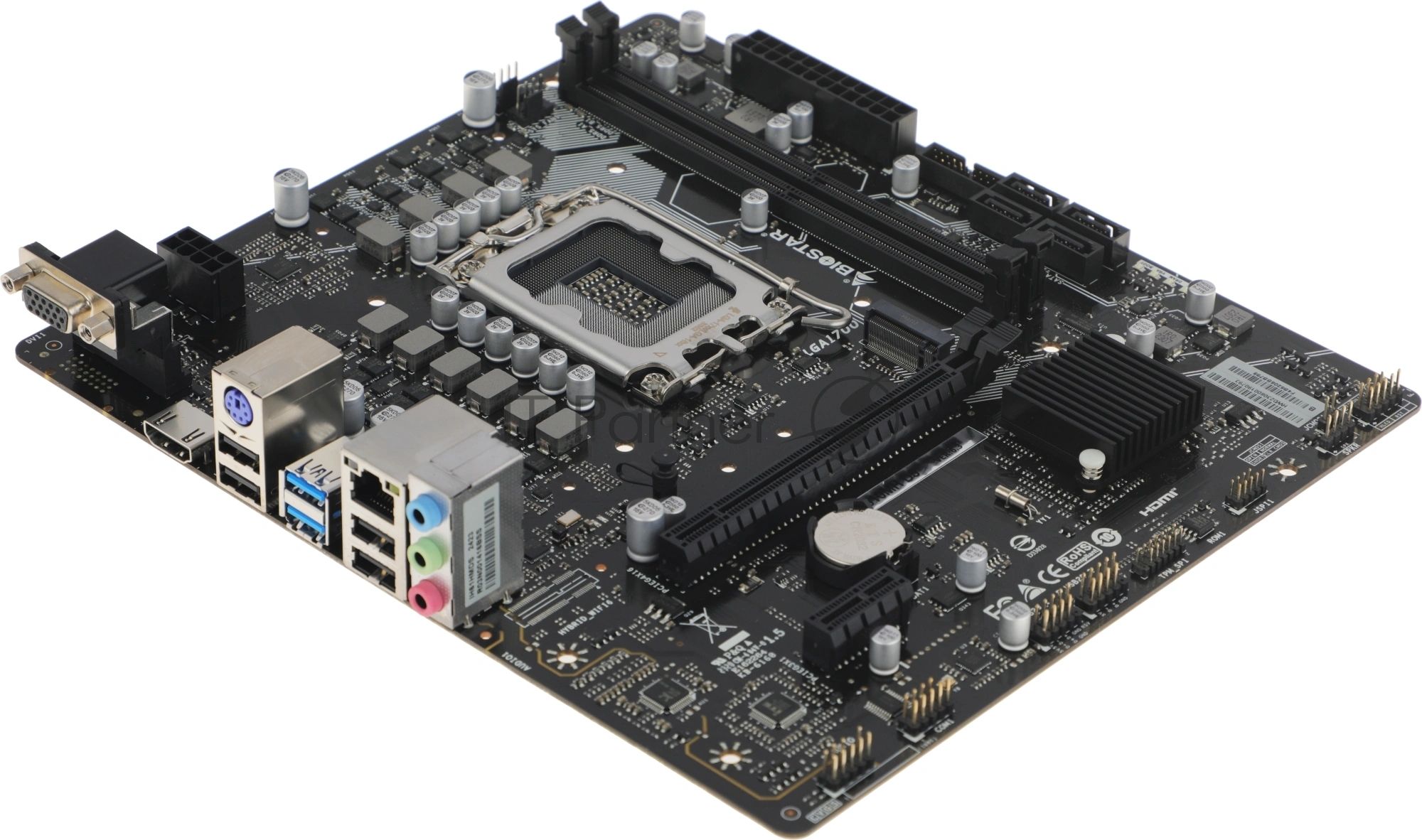 Материнская плата Biostar H610MH D5, LGA1700, Intel H610, 2xDDR5, 4xSATA, 1xM.2, 1xPCIe 4.0 x16, HDMI, D-Sub, 1x1Gb LAN, 3x3.5 мм, 7.1, microATX