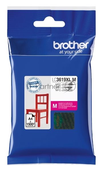 Картридж Brother струйный LC3619XLM пурпурный повышенной емкости 1500 стр. для MFC-J3530DW, MFC-J3930DW
