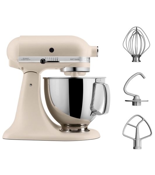 Настольный миксер с откидным блоком KitchenAid 5KSM125EMH Artisan 4.8 л, кремовый